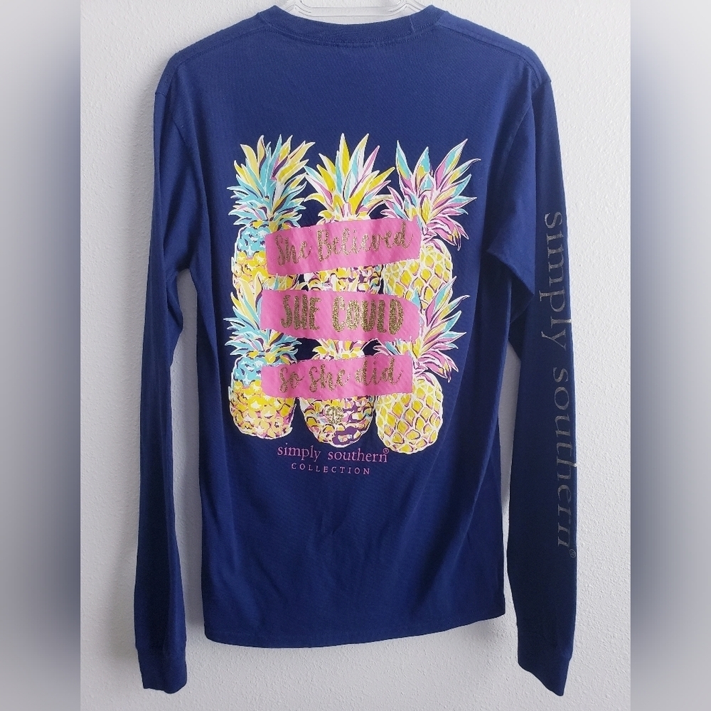 Simply Southern Pineapple Long Sleeve Top